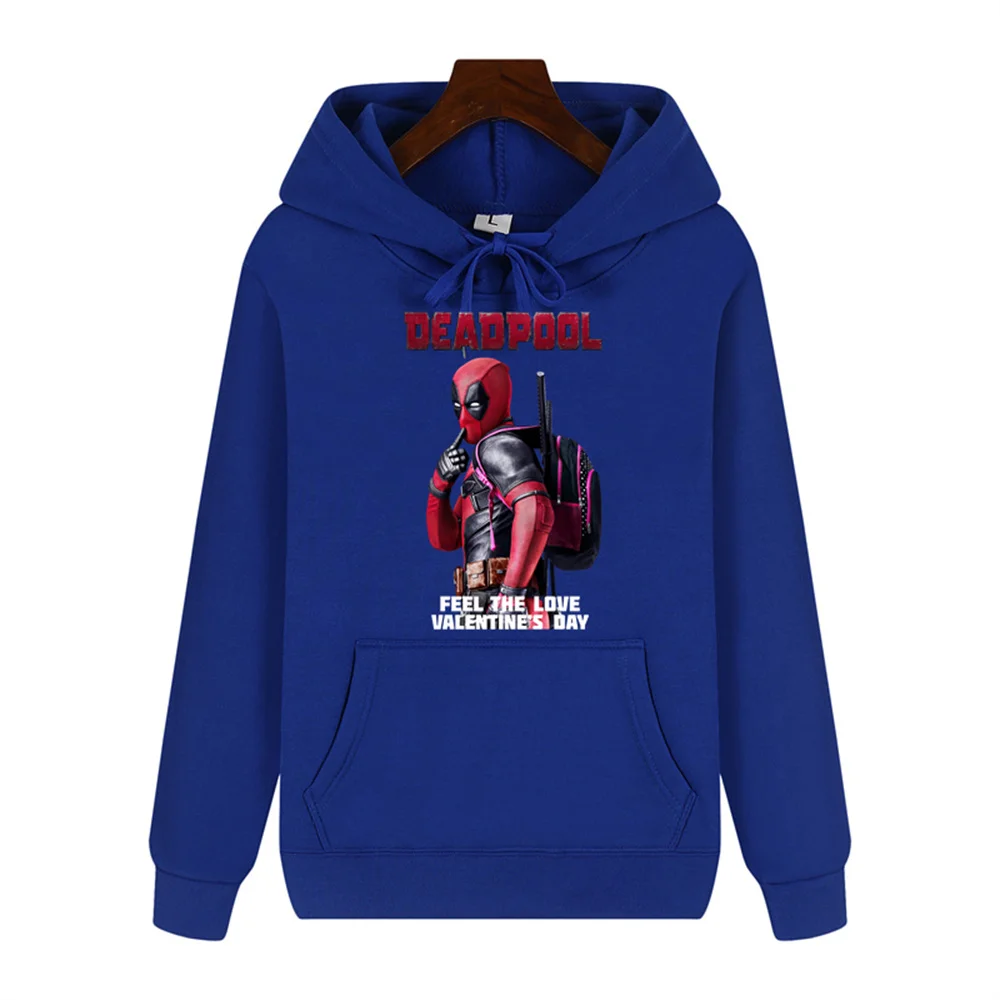 Marvel Deadpool creative print Autumn/Winter comfortable soft thickening men\'s high quality casual fashion warm street hoodie