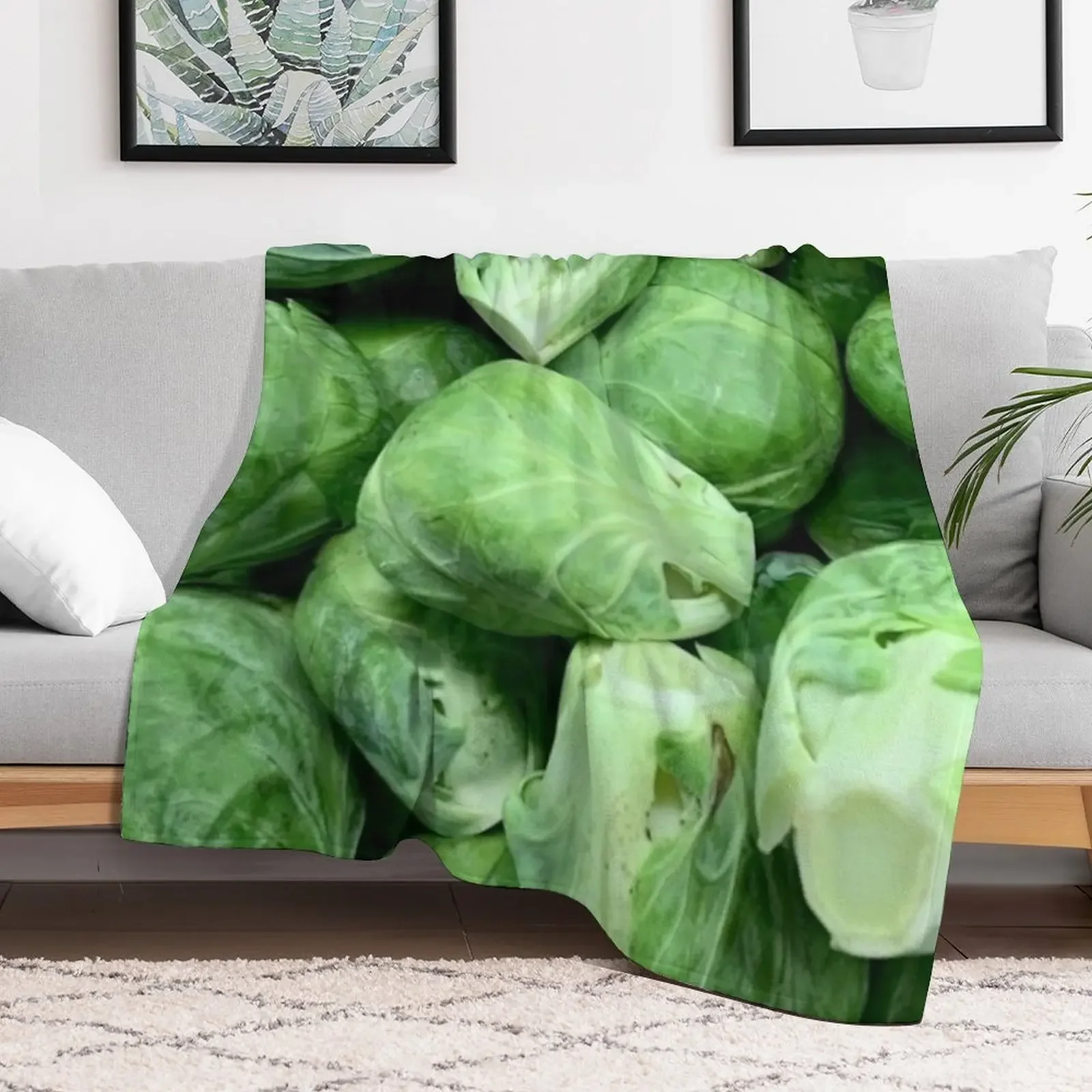 Brussel Sprouts Throw Blanket Sleeping Bag Plaid on the sofa Luxury Throw Tourist Blankets