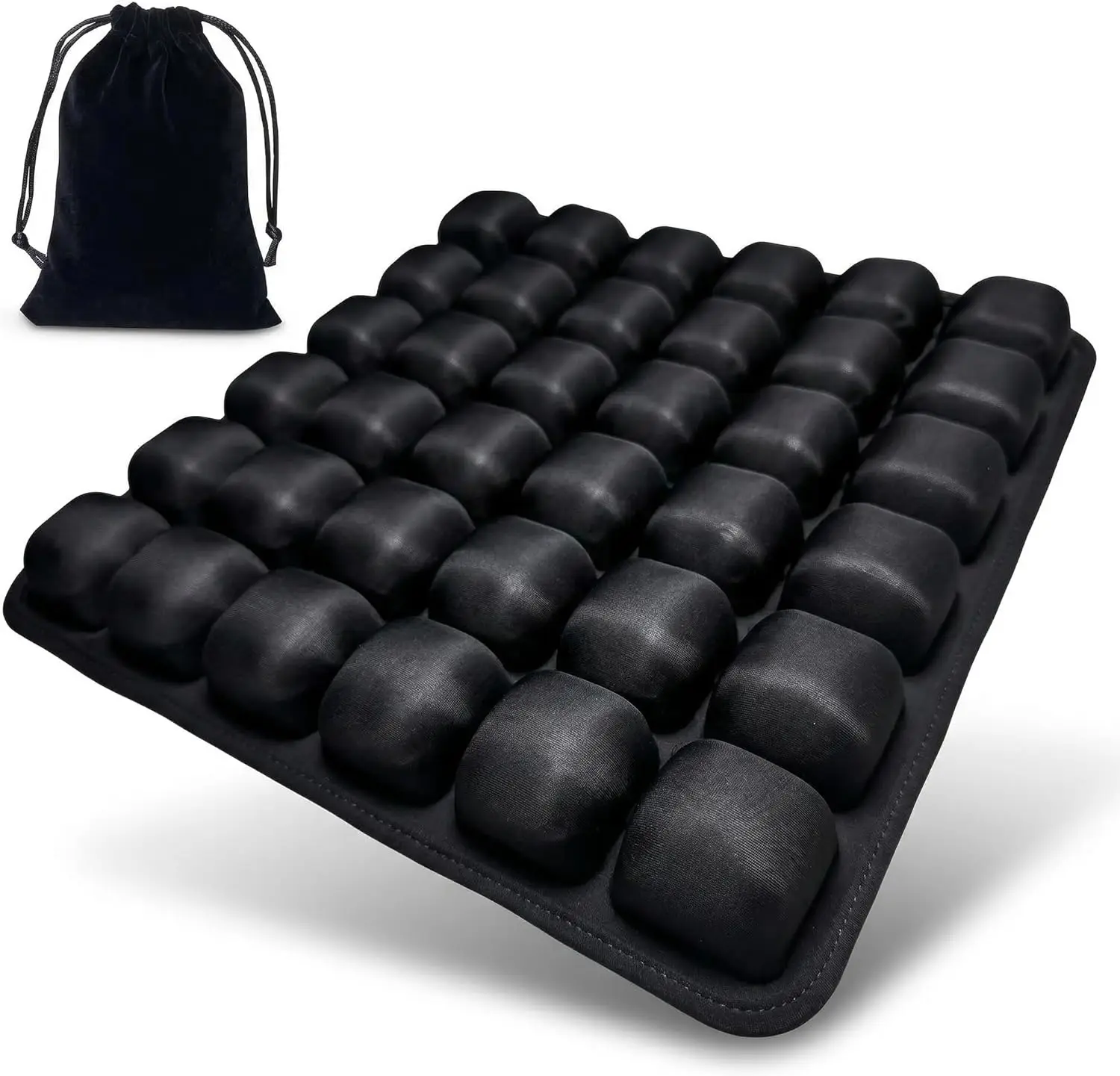 

Надувная подушка для сиденья для путешествий - надувается нажатием, портативная для офиса, автомобиля, инвалидной коляски, длительных поездок - черная