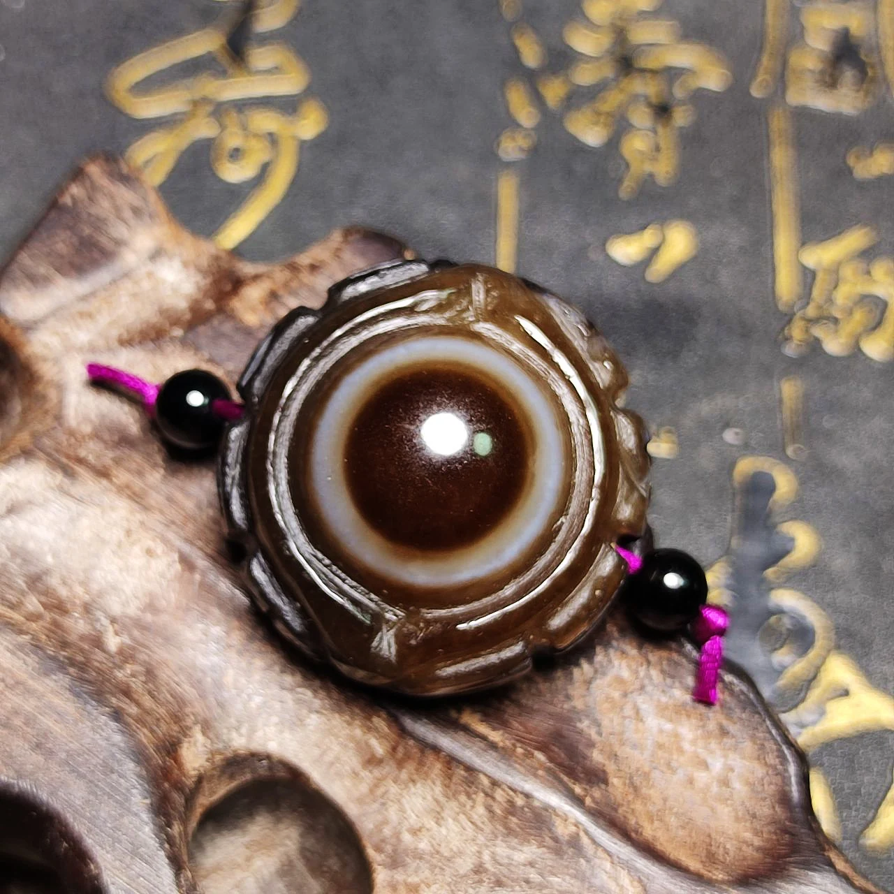 Tibetan Amulet Heavenly Eye Totem DZI Hand Carved Natural Primary Color Agate Stone Beads Men&Women Jewelry DIY