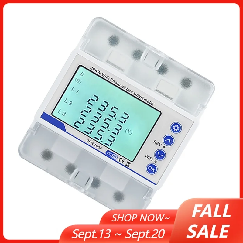 380V 100A Tuya WiFi Photovoltaic Meter Three Phase Reclosure Switch Smart Reclosing Protector Overload Overvoltage Protector