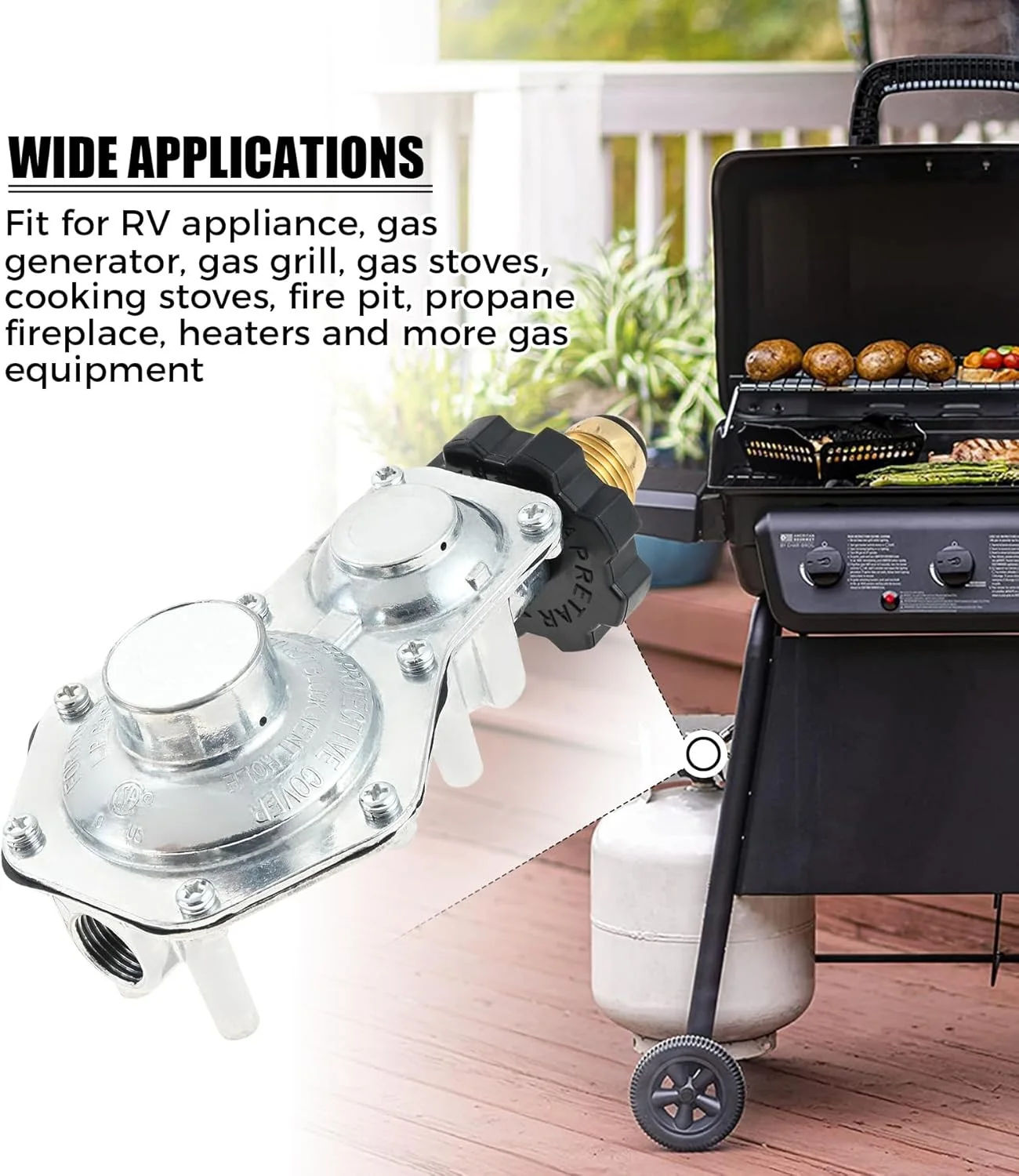 2-Stage Propane Regulator POL & 3/8