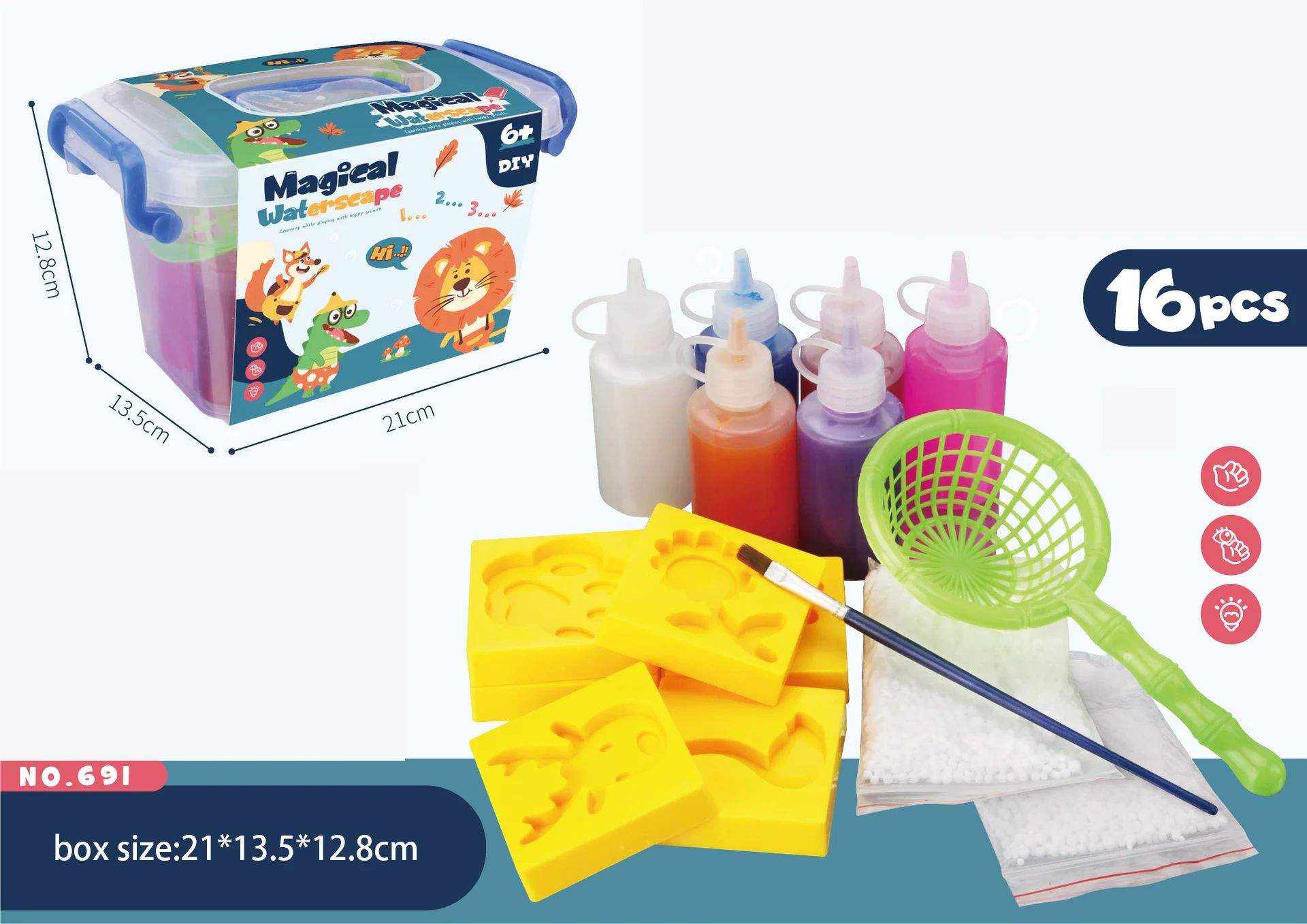 Magic Water Toys Handmade DIY Craft Pintura Adesivos Material Set Crianças Montessori Educação Tecnologia Puzzle Brinquedos Presentes