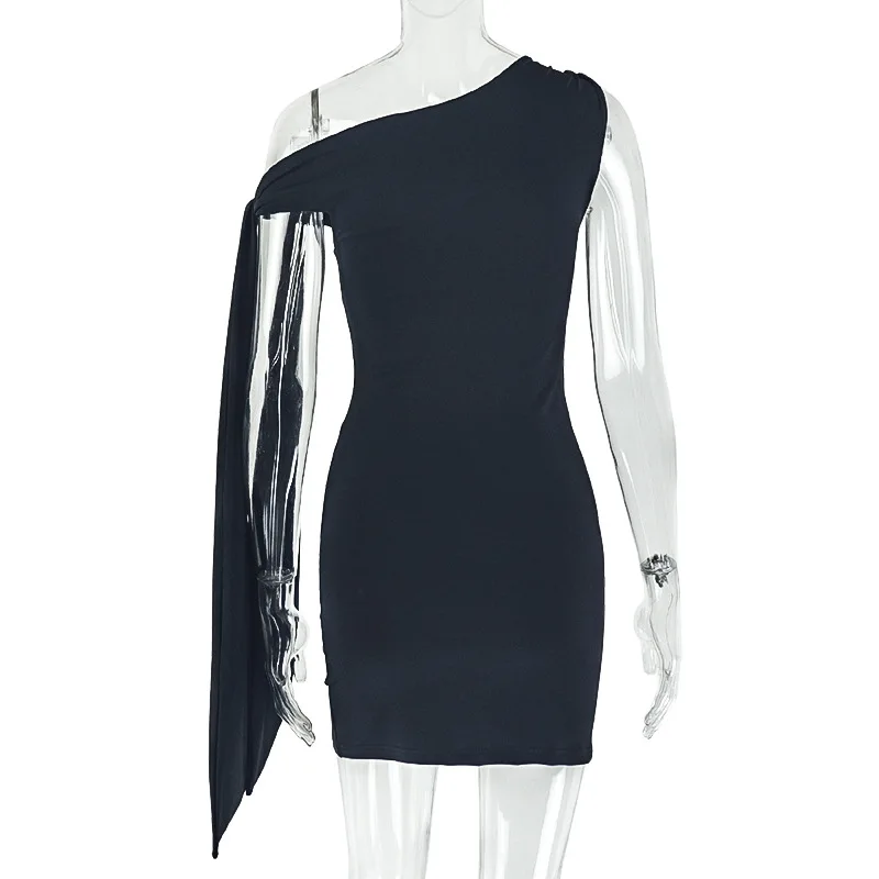 Frauen Solide Lace Up Bänder Bodycon Mini Kleid Twist Geneigte Schulter Ärmellose Dünne Hipster Nacht Clubwear Party Outfits