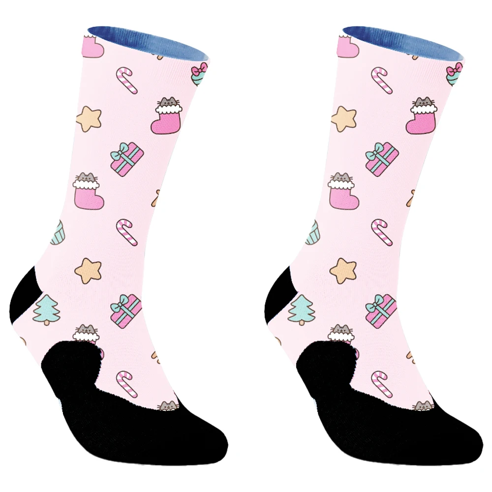 

New Trendy Socks Pure Cotton High Tube Socks Creative Cartoon Small Flowers New Autumn and Winter Stockings Female Sock