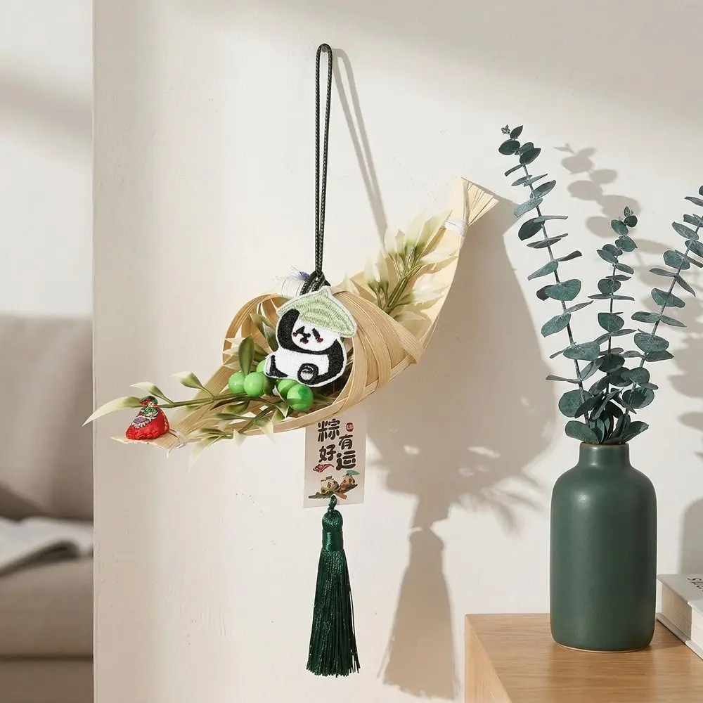 Traditional Dragon Boat Festival Sachet Cartoon Chinese Style Fragrance Bag Handmade with Tassel Zongzi Aromatherapy Pouch