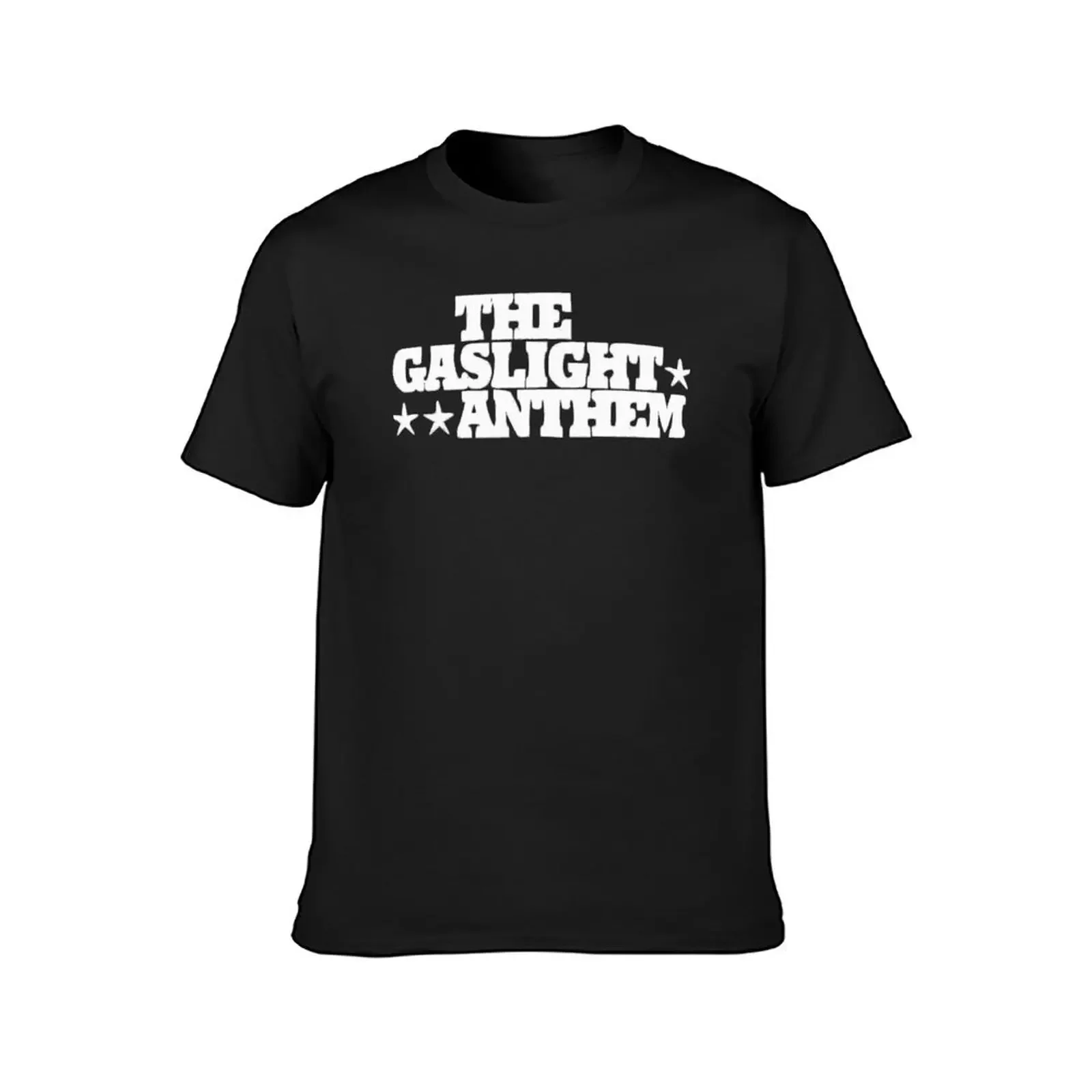 The Gaslight Anthem - groupe de rock alternatif emblématique, logo. Texte blanc. T-Shirt tops sports fans plus size men clothing