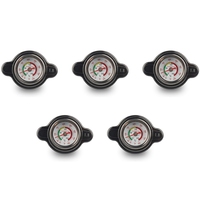 5X High Pressure Radiator Cap With Temperature Gauge, 1.8 Bar Radiator Cap 25.6Psi For Honda, Kawasaki, Suzuki, Yamaha