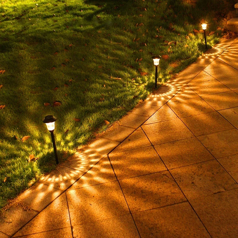 LED Solar Pathway Lights Outdoor IP65 Waterproof Garden Stake Glass Led Path Lights for Yard Patio Landscape Walkway Lighting