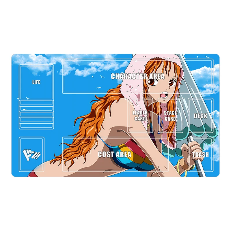 One Piece OPCG Card Pad Nami Robin Luffy Anime Game Characters Self Made 600X350mm Single Player Battle Disk HD Card Mat DIY Toy