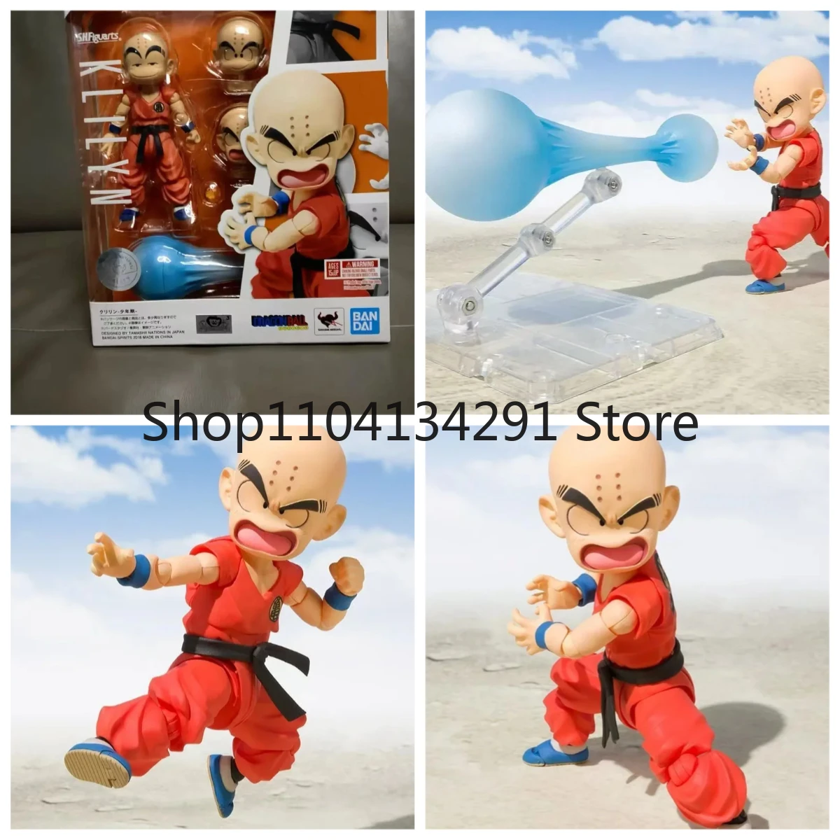 

Authentic Original Genuine Stock SHF Kobayashi Dragon Ball Z Krillin Genuine Birthday Gift Toy Collectible Figure