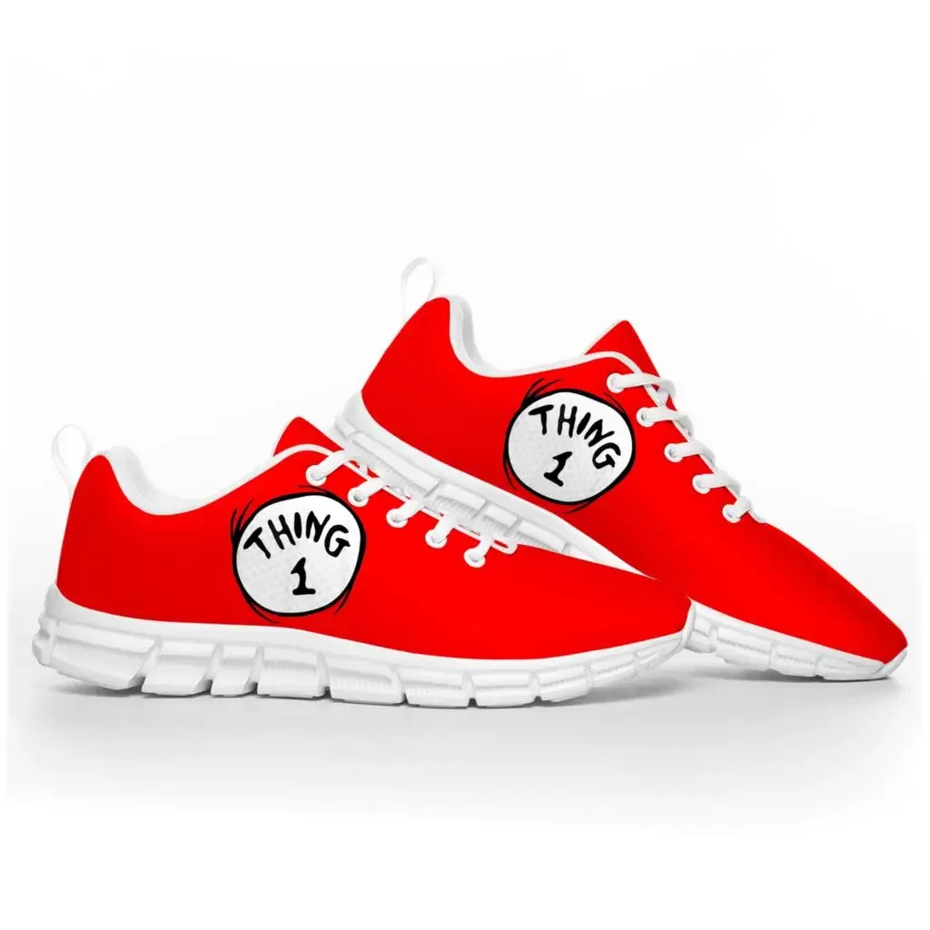 Thing 1 And Thing 2 Red Dr Seuss Sports Shoes Mens Womens Teenager Kids Children Sneakers Casual Custom Quality Couple Shoes