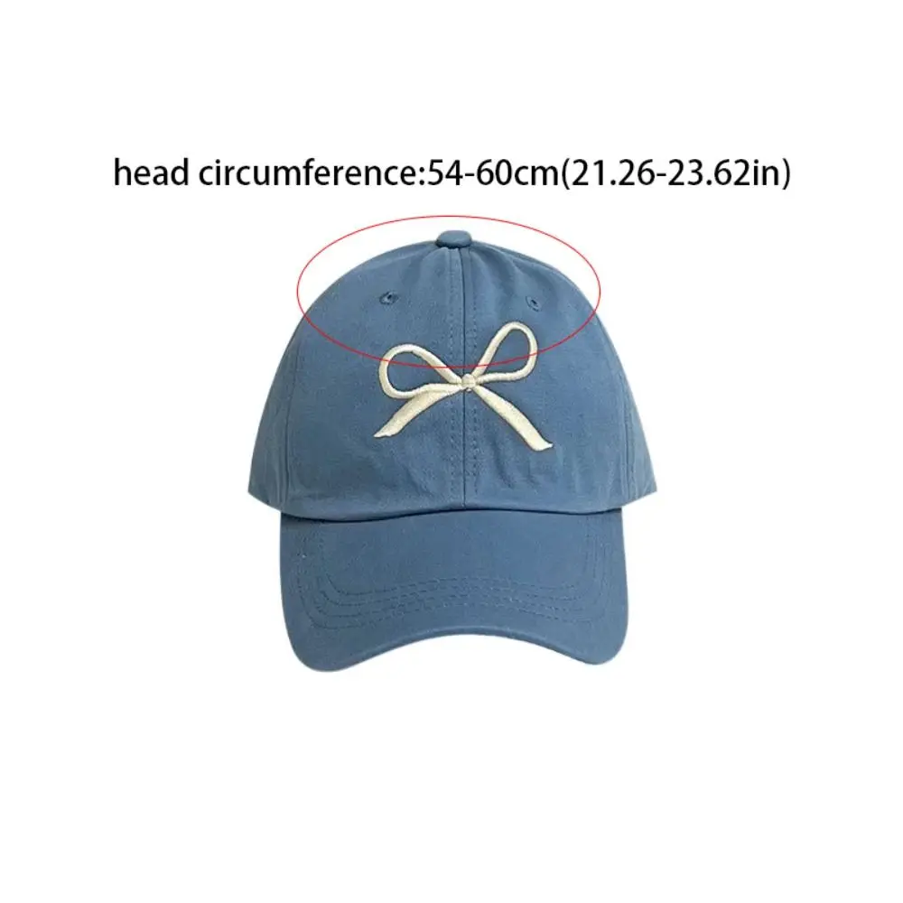 Cotton Embroidery Bow Baseball Cap Retro Baseball Hat Sun Cap Sun Hat Sunscreen Hat Sunscreen Bowknot Baseball Hat Sports