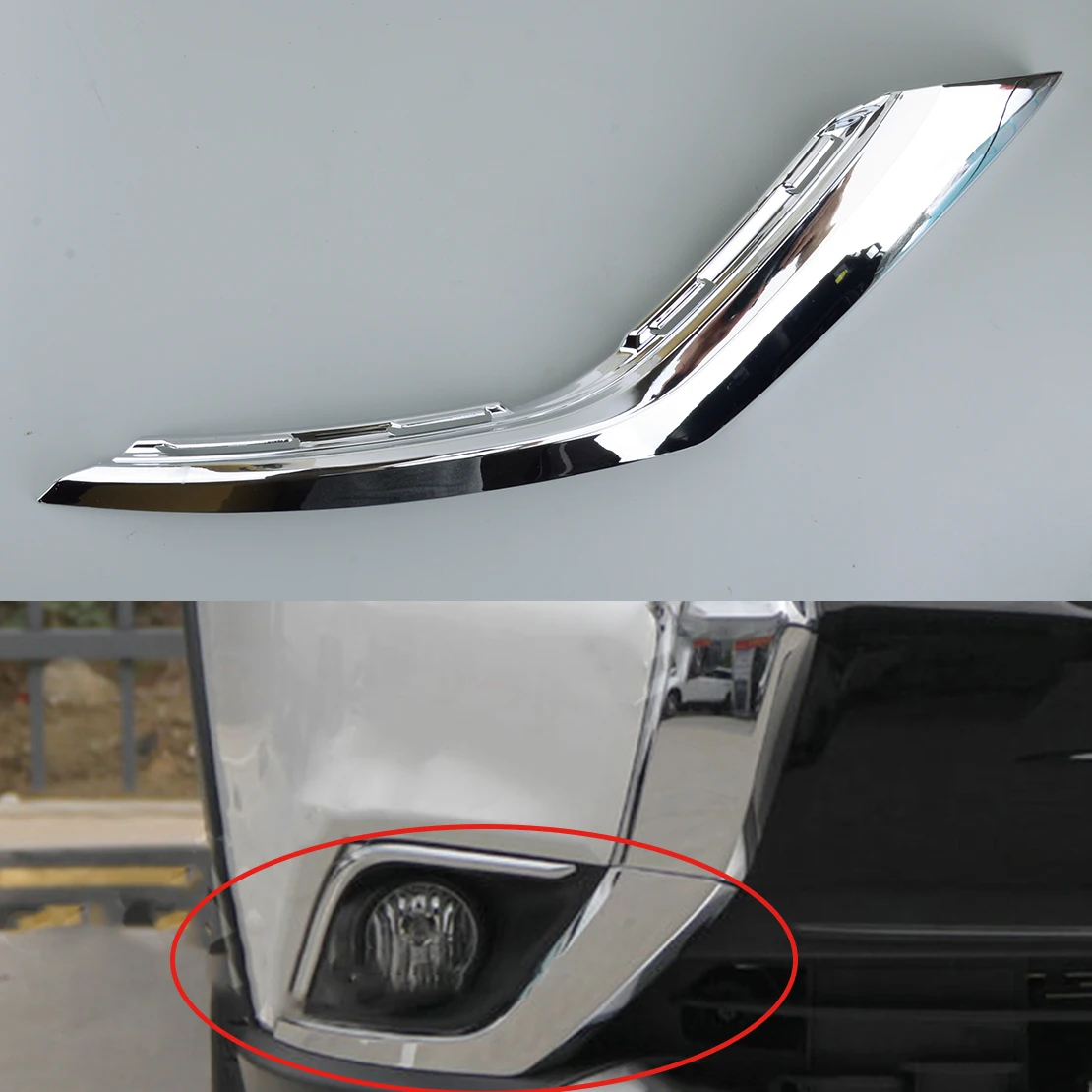 

6407A144 Car Front Right Lower Chrome Bumper Cover Molding Trim Decoration Fit for Mitsubishi Outlander 2016 2017 2018 2019