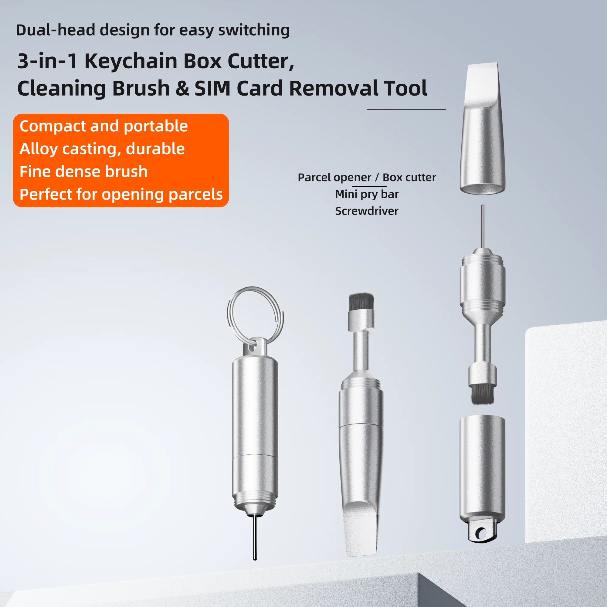 3-in-1 SIM Eject Needle Earbuds & Phone Receiver Cleaning Kit for iPhone Headphone & Speaker Cleaner
