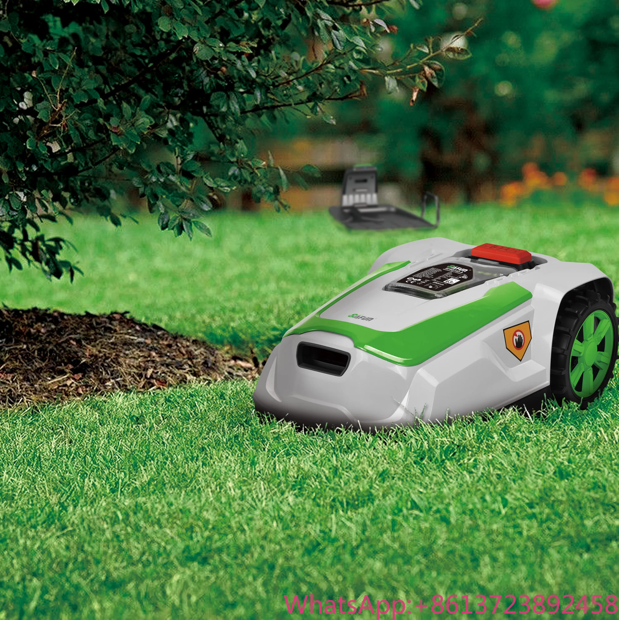 App-Controlled GPS-Assisted Robot Lawn Mower Self-Propelled with 4AH Battery Rain Sensor 1600W Power DIY Garden Care & Grass Box
