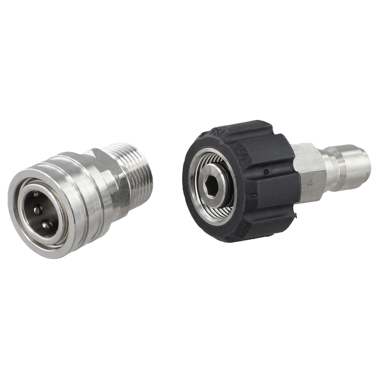 

Комплект быстросъемных адаптеров для мойки высокого давления из нержавеющей стали и латуни, без протечек, совместим с шлангами 3/8 дюйма и M22 14 мм