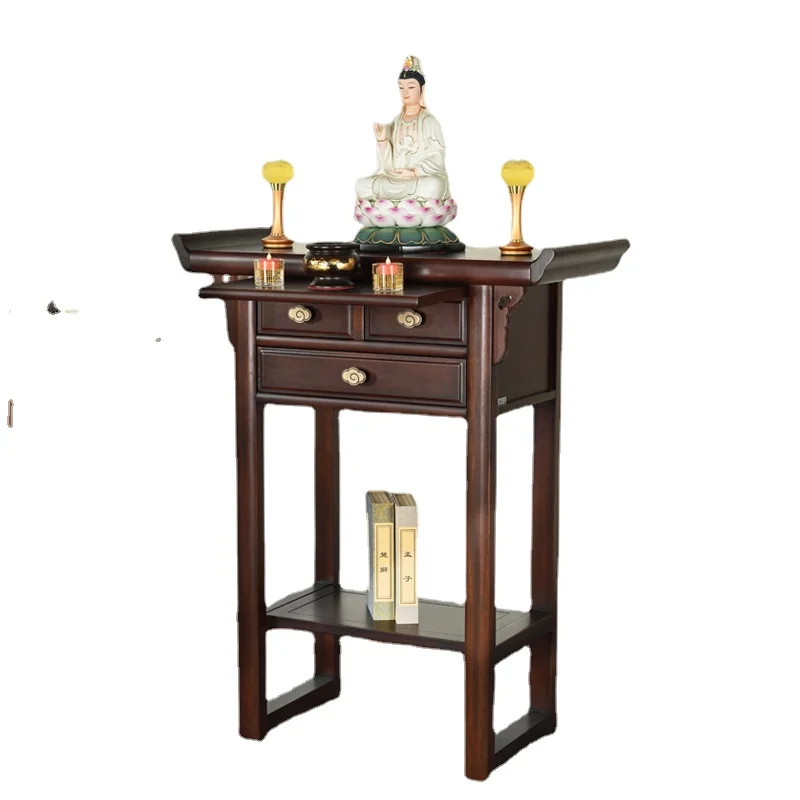 

Yx Buddha Niche Altar Buddha Shrine Household Chinese Style Incense Burner Table Guanyin God of Wealth Worship Table Altar God