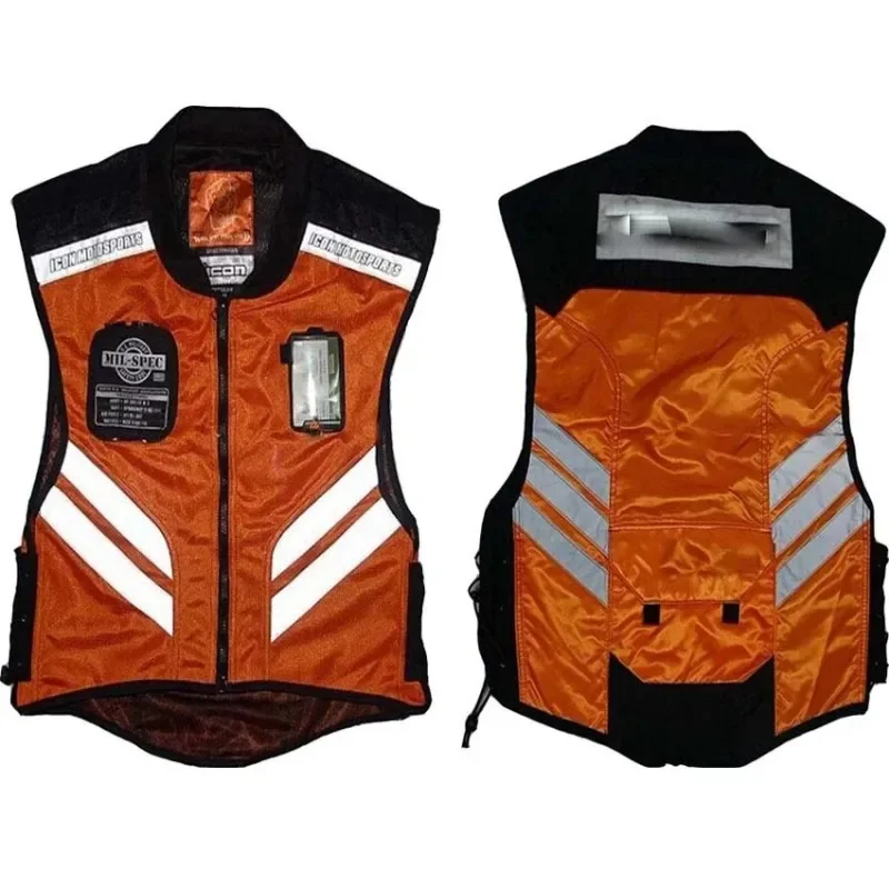Riding Reflective Vest MOTO Waistcoat Non-sleeve Clothing Motocross Off-Road Racing Vest Motorcycle Touring Night Riding Jackets