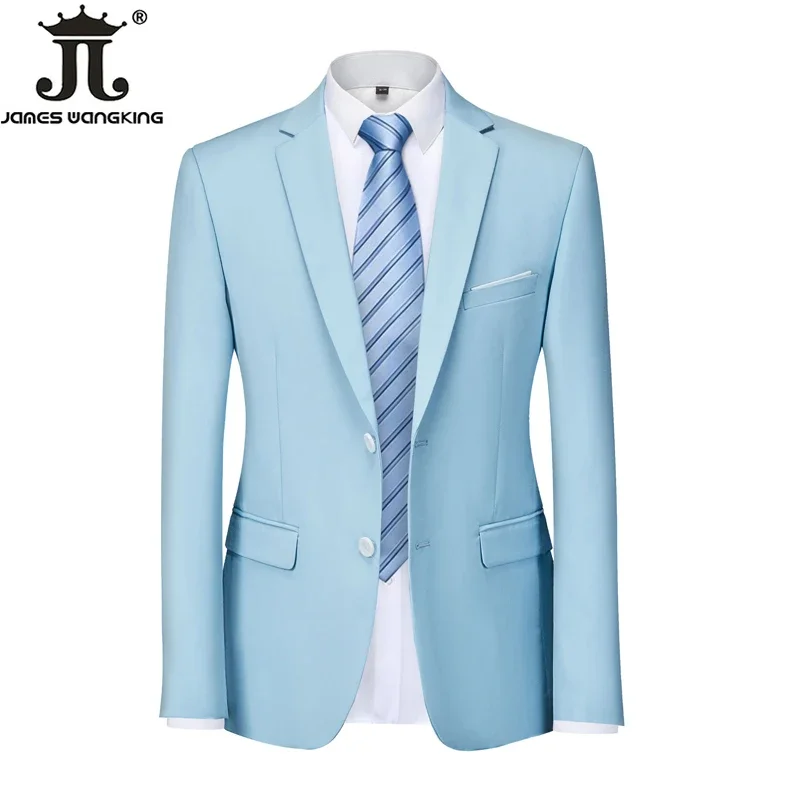 13 Color S-6XL Male Blazer Solid Color Classic Formal Business Men\'s Suit Jacket Groom Groomsmen Wedding Dress Party Social Coat