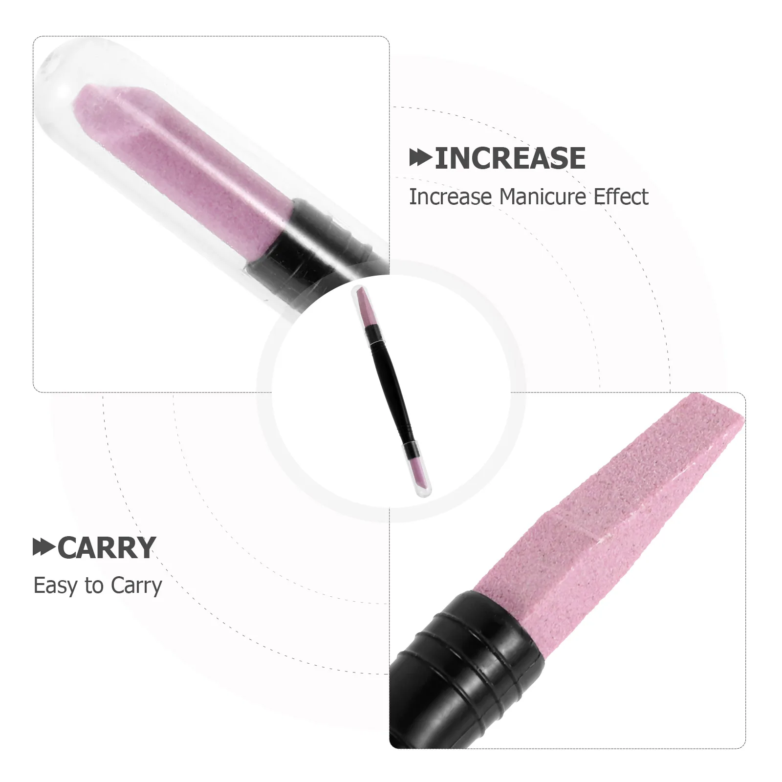 6 pezzi penna per levigatura delle unghie a doppia estremità strumento per la rimozione delle cuticole accessorio per smalto per manicure portatile penna di riparazione multifunzionale per molatura delle unghie