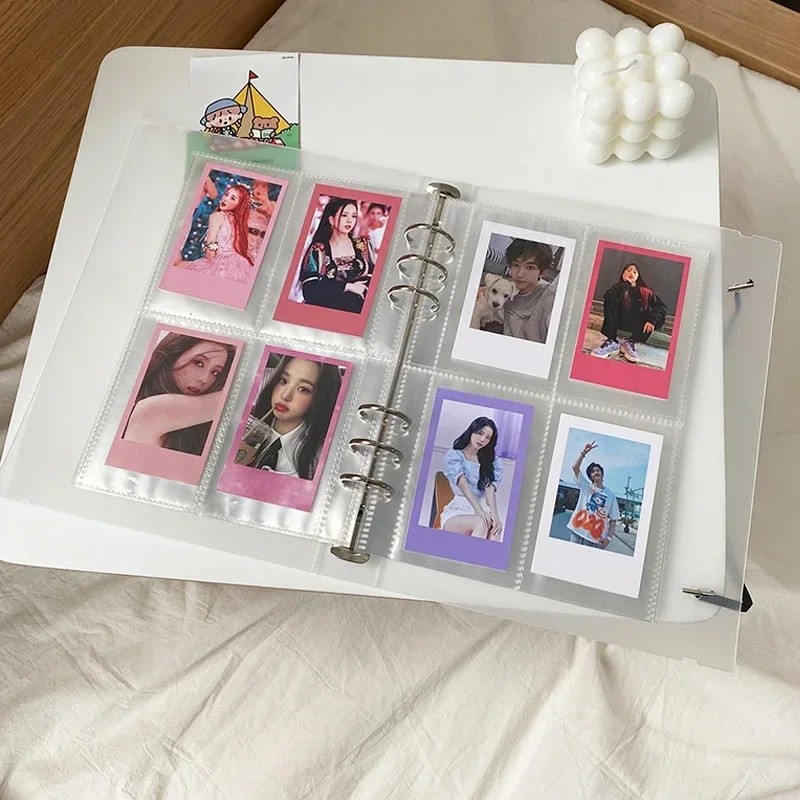 Kpop Photocard Binder Kpop Photocard Holder Book Sleeves with Kpop Photocard Korean Stickers, A5 Binder Photocard Album 6 Ring P