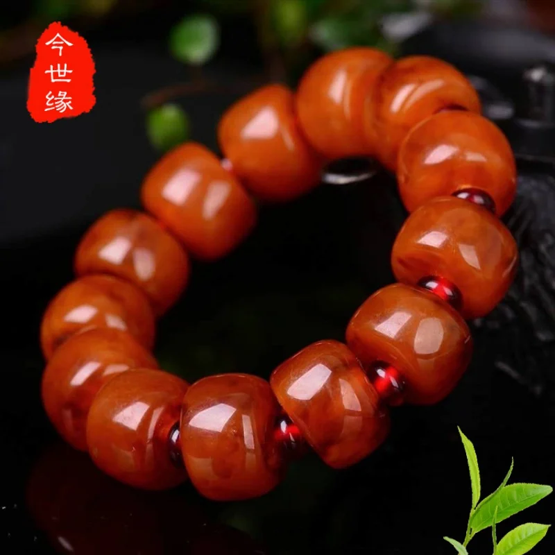 Jinshiyuan Beeswax Bracelet for Men and Women Old Beeswax Ice Beads Bracelet Bracelet Bracelet Bracelet Large Quantity and Excel