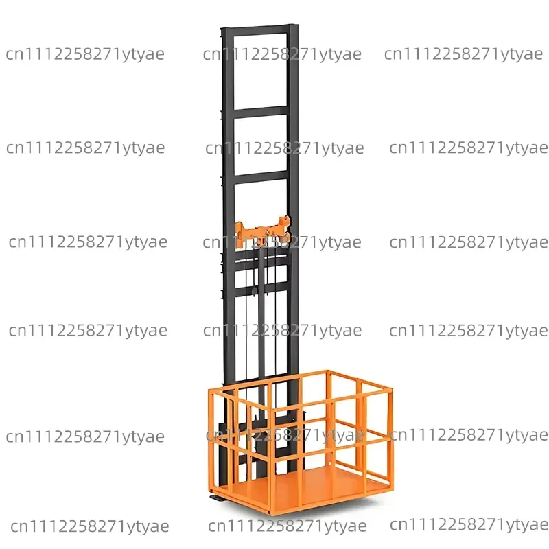 Warehouse Small Electric Hydraulic Freight Lift 250kg Load Vertical Guide Rail Steel Structure Lifting