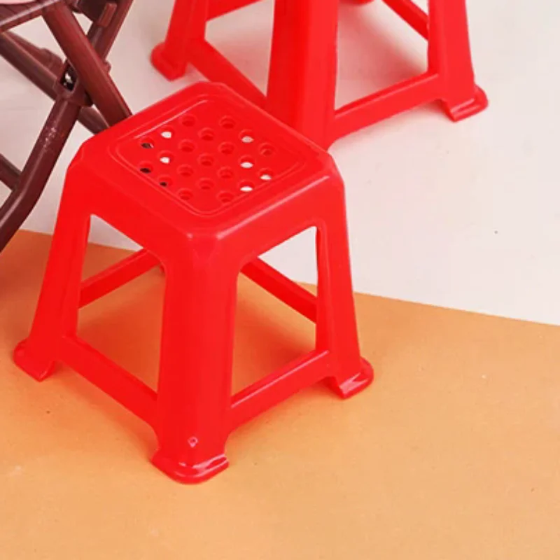 1Set 1:12 دمية مصغرة طاولة قابلة للطي البراز طاولة طعام الأثاث نموذج المنزل ديكور لعبة بيت الدمية الملحقات