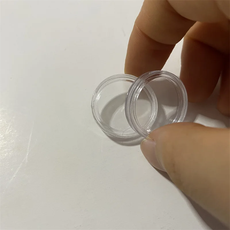 100PCS Diameter 19MM Clear Capsules Containers case For Token Board Game Coin Collection Plastic Holder Boxes