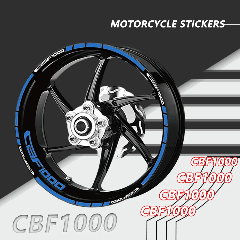 New For Honda CBF1000 CB1000R CBR1000RR Motorcycle Waterproof Stickers Wheel Inner Ring Stripe Reflective Decals cbf1000 cb1000r