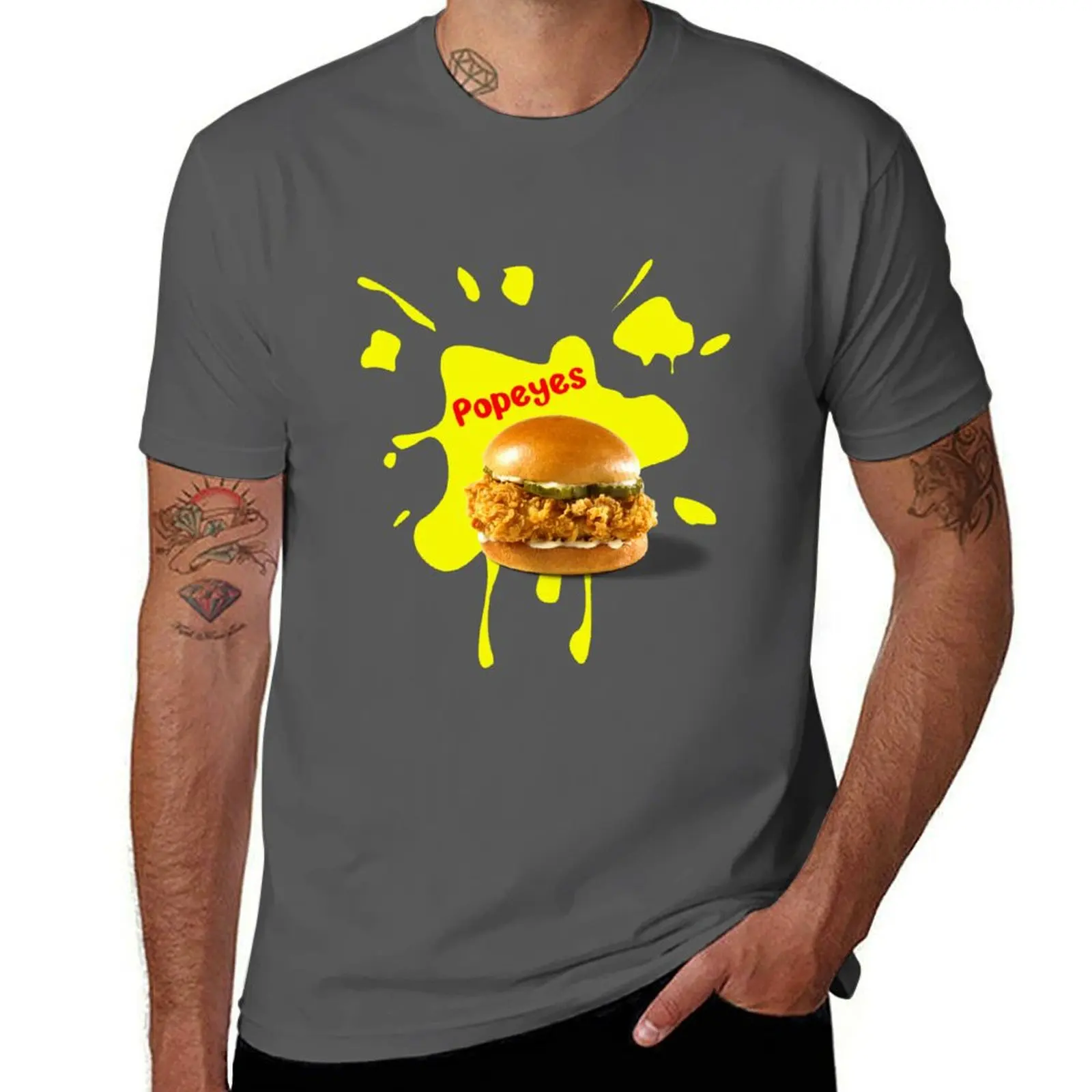 

Popeyes chicken48 T-Shirt t shirt personalised t shirts cotton 100% t shirts for man slim fit T-Shirt