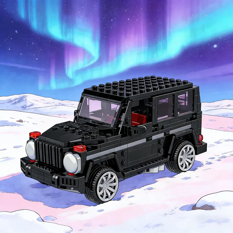 

587pcs MOC City Champions Mercedesesed G Wagon Model Building Blocks Architecture Christmas Gift Education Brick Toy Kids