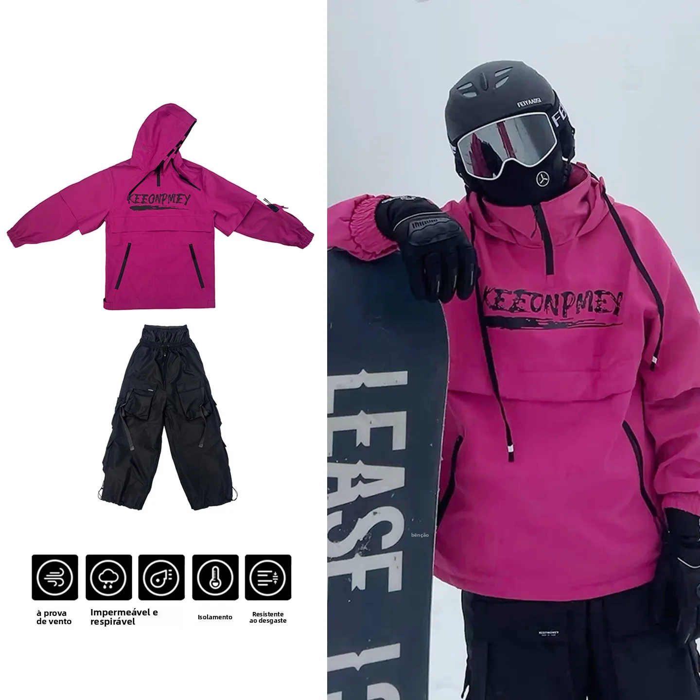 men's-and-women's-violet-ski-suit-set-winter-waterproof-windproof-snowboard-hooded-skiing-outfit-gear-adjustable-elastic-wrist
