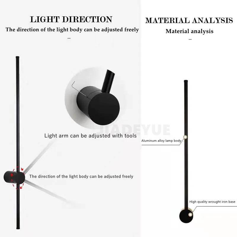 Modern LED Wall Light Revolving Indoor Long Wall Light Home Bedroom Stairs Living Room Sofa Background Wall Light