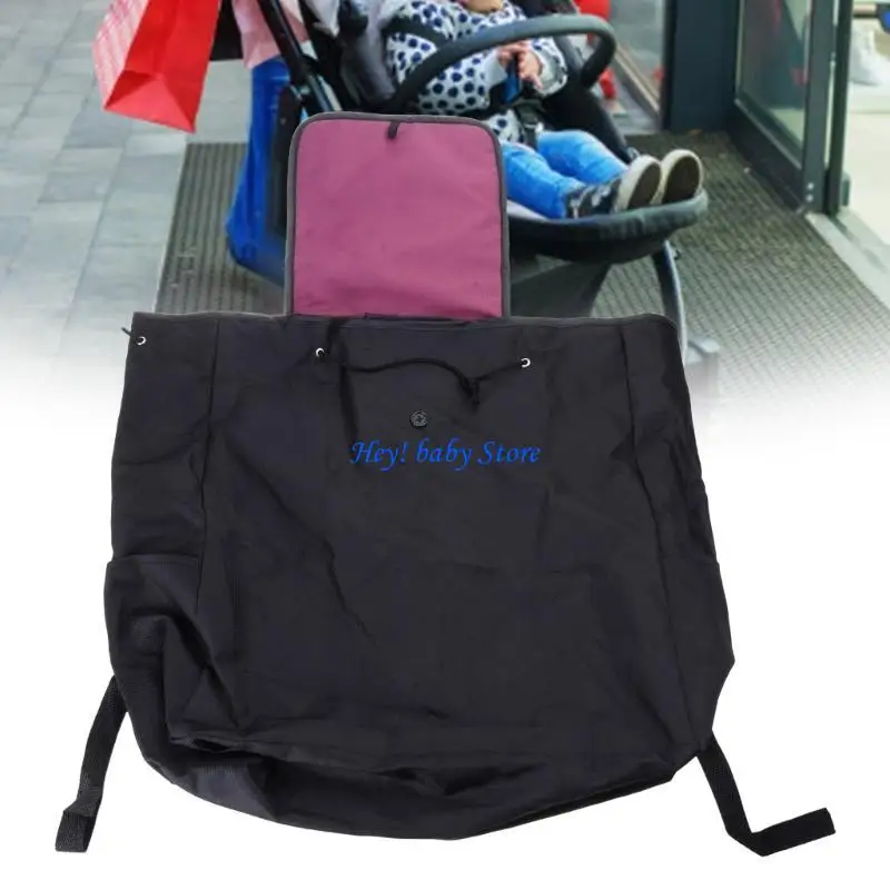 

Q1FE Easy Carry Backpack Bags Travels Essential Pushchair Bag Large Capacity Storage Backpack for Strollers Pram Splashproof
