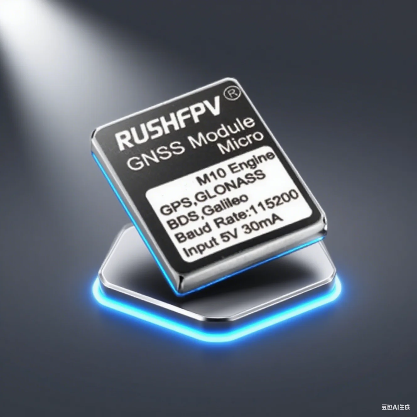 RUSHFPV GNSS Micro M10 GPS Module 10HZ Rate Built-in Ceramic Antenna for RC FPV Freestyle Drone DIY Parts