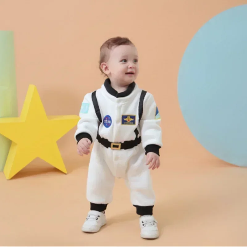 Astronaut Costume Space Suit Rompers for Baby Boys Brother Sister Matching Clothes Bodysuit Toddler Birthday Party Fancy Cosplay