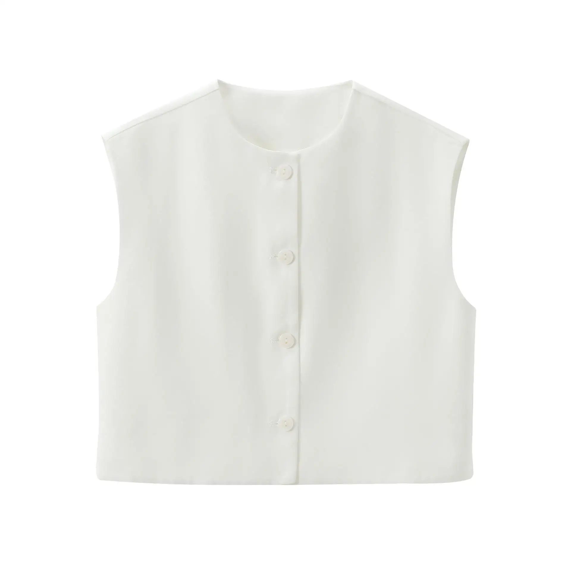 

Series Decorative Tank Top Women's Faion Summer Vest Color round Ne Polyester Fiber 2024 Seasonal Trend