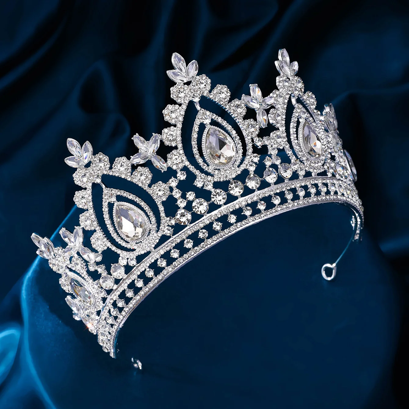 Tiaras de cristal para novias, diademas de boda, Reina real, joyería para el cabello de noche, accesorios de boda