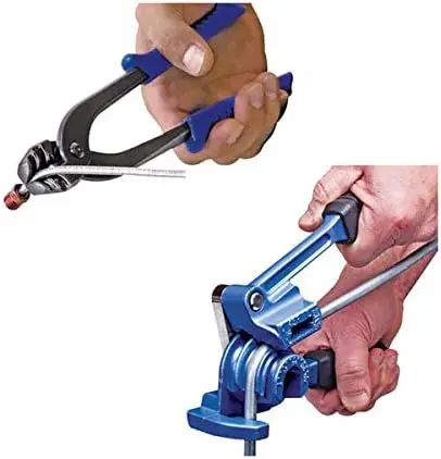 Steel Tubing Bender Plier Kit for 3/16 in, 1/4 in, 5/16 in, 3/8 in Brake Fuel Lines – Kink-Free Bending with Comfort-Grip Vinyl Handles