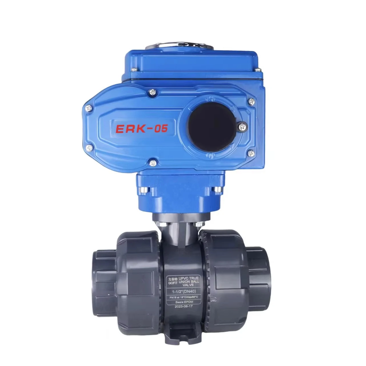 DN80 3 Inch 12V DC Waterproof PVC Ball Valve with 2-Way Modulating Electric Actuator Motor Customizable OEM Water Supply
