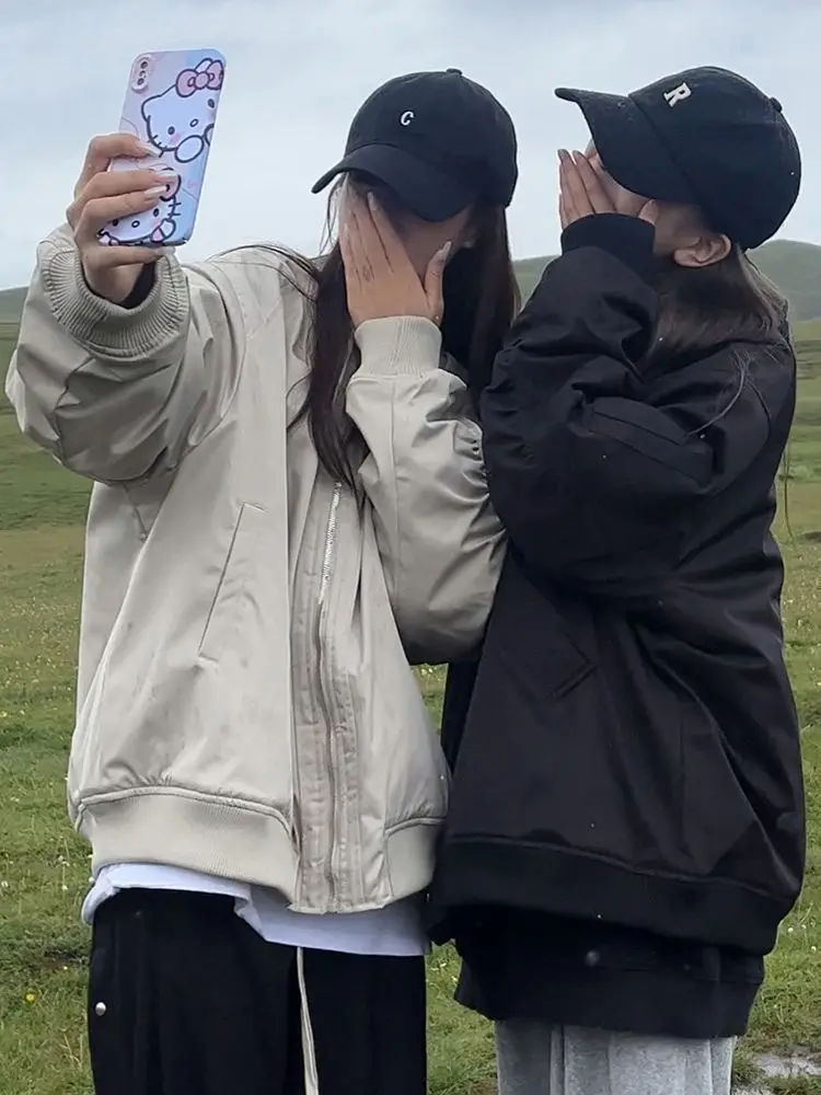 

Куртка Harajuku, эстетическая гранж-субкультура, милые топы Y2k, готические американские винтажные пальто с капюшоном, женские толстовки