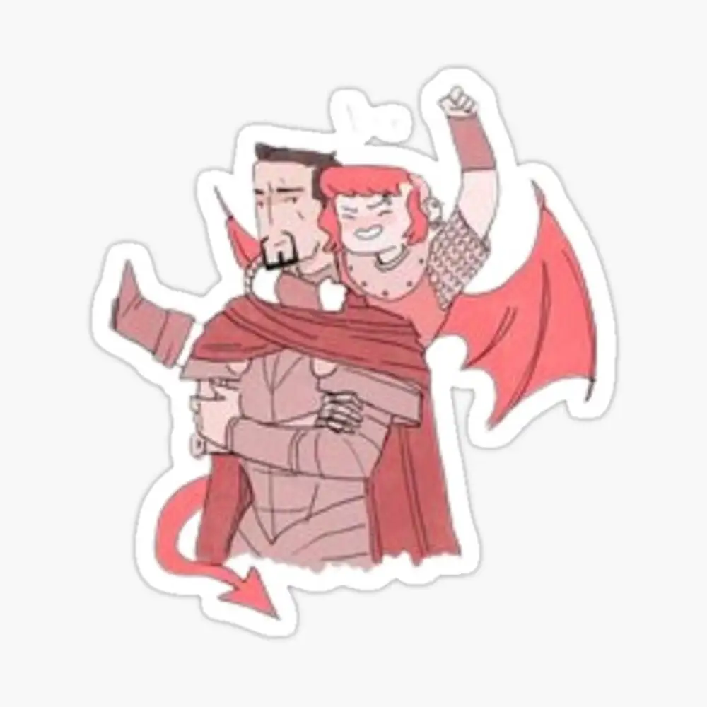 Наклейка для обнимания Nimona и баллистов, наклейка для ноутбука, декор для спальни, автомобиля, милый мультяшный модный чемодан для общественных мест