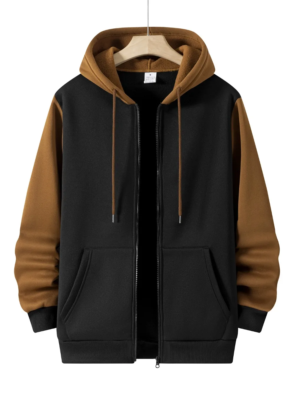 Herbst Zipper Verschluss Hoodies Langarm Jacke männer Sport Casual Mit Kapuze Sweatshirt Multi Taschen Outdoor Jogging Kleidung – Detail 3