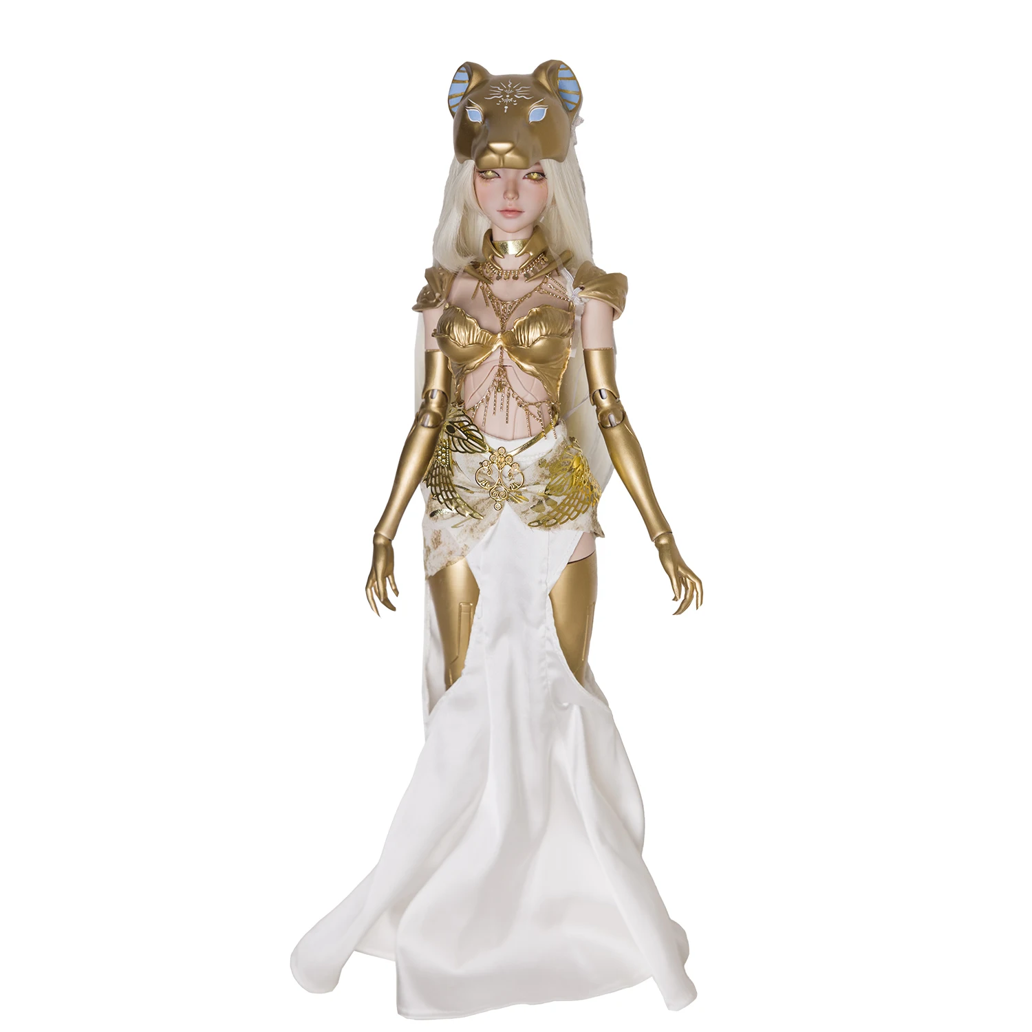ShugaFairy 1/4 BJD Mrowen Volledige Set B Egyptische Mythologie Serie Oorlogsgodin Harsen Gouden Harnas Kunstpop Scharnierpop