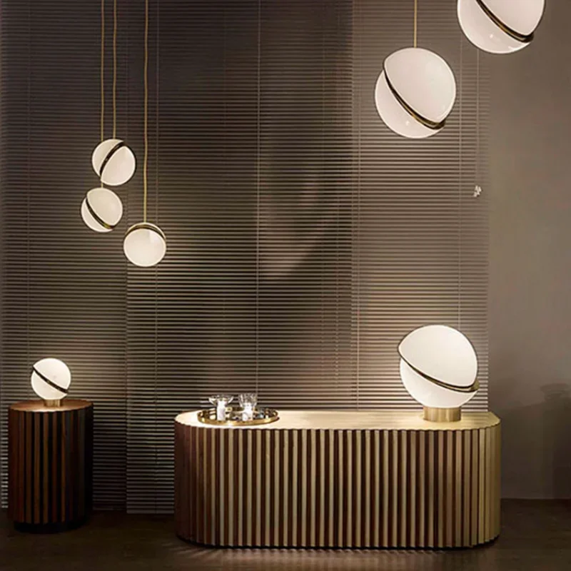 Modern Led Pendant Light Fixture Glass Lampshade Minimalist Hanging Lamps For Shop Restaurant Bedside Nordic Droplight Home Deco