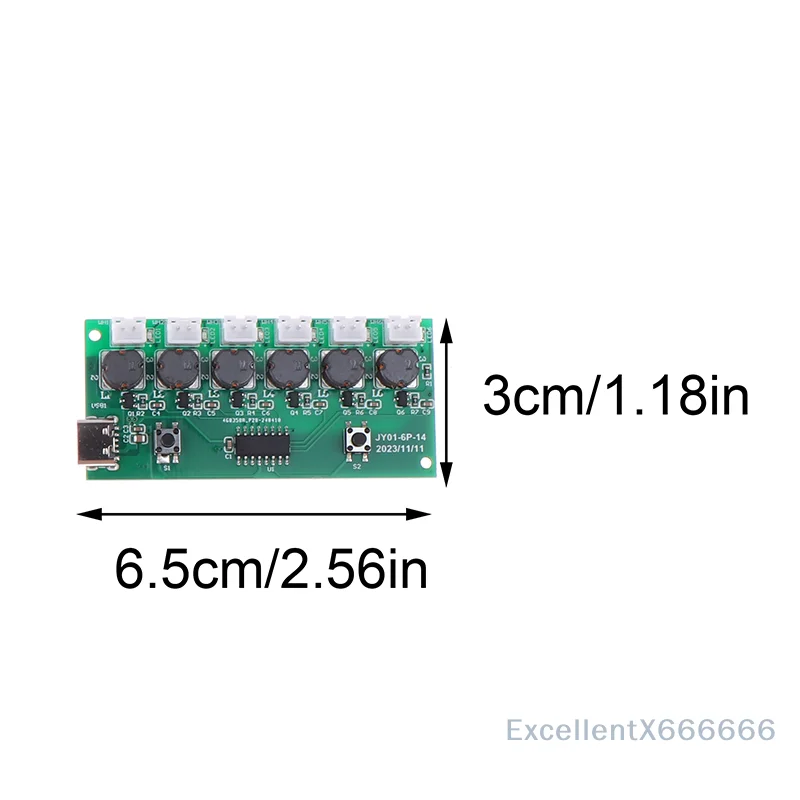 Scheda di controllo nebulizzazione Nebulizzatore ad ultrasuoni Circuito driver nebbia Interfaccia di tipo C Modulo umidificatore a 6 ugelli Kit fai da te