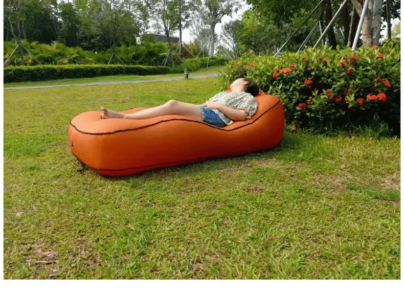 2024 Relax Outdoor Modern Lazy Lounger Beach Air Sofa Inflatable 2 Person Bed Cum Sofa