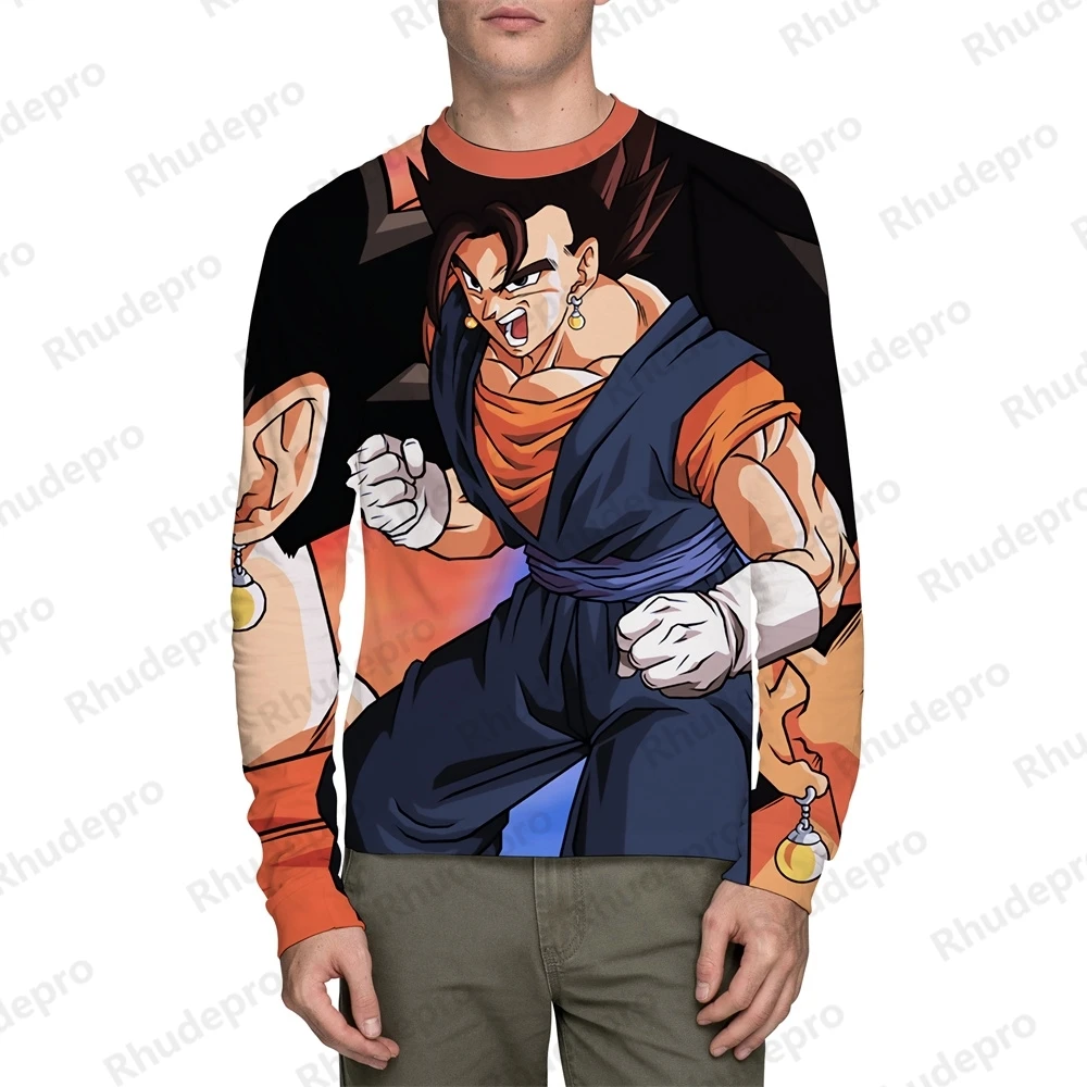 Camiseta de Dragon Ball para hombre, ropa de calle de alta calidad, regalo de Y2k, Anime Goku, camisas de estilo Harajuku, tendencia 5XL, 2024